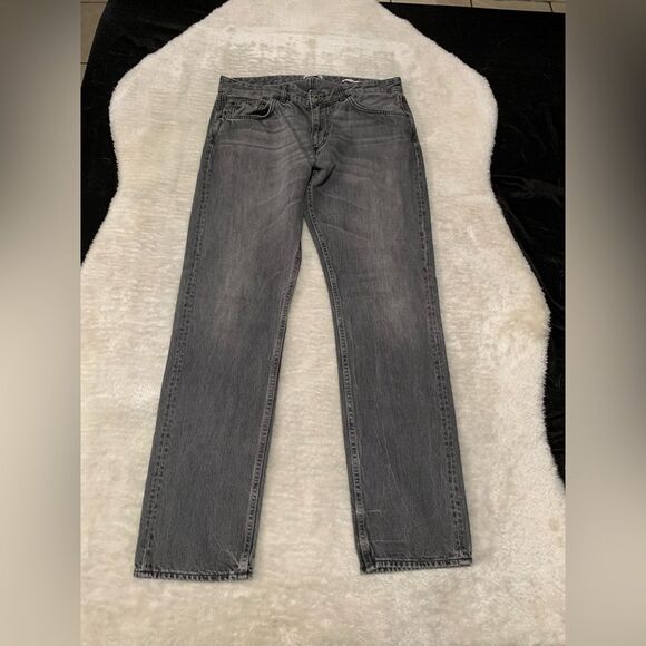 Gant Rugger New Haven Stick Boy Mens Gray Jeans Size 33x32 Straight Pants - Picture 1 of 8